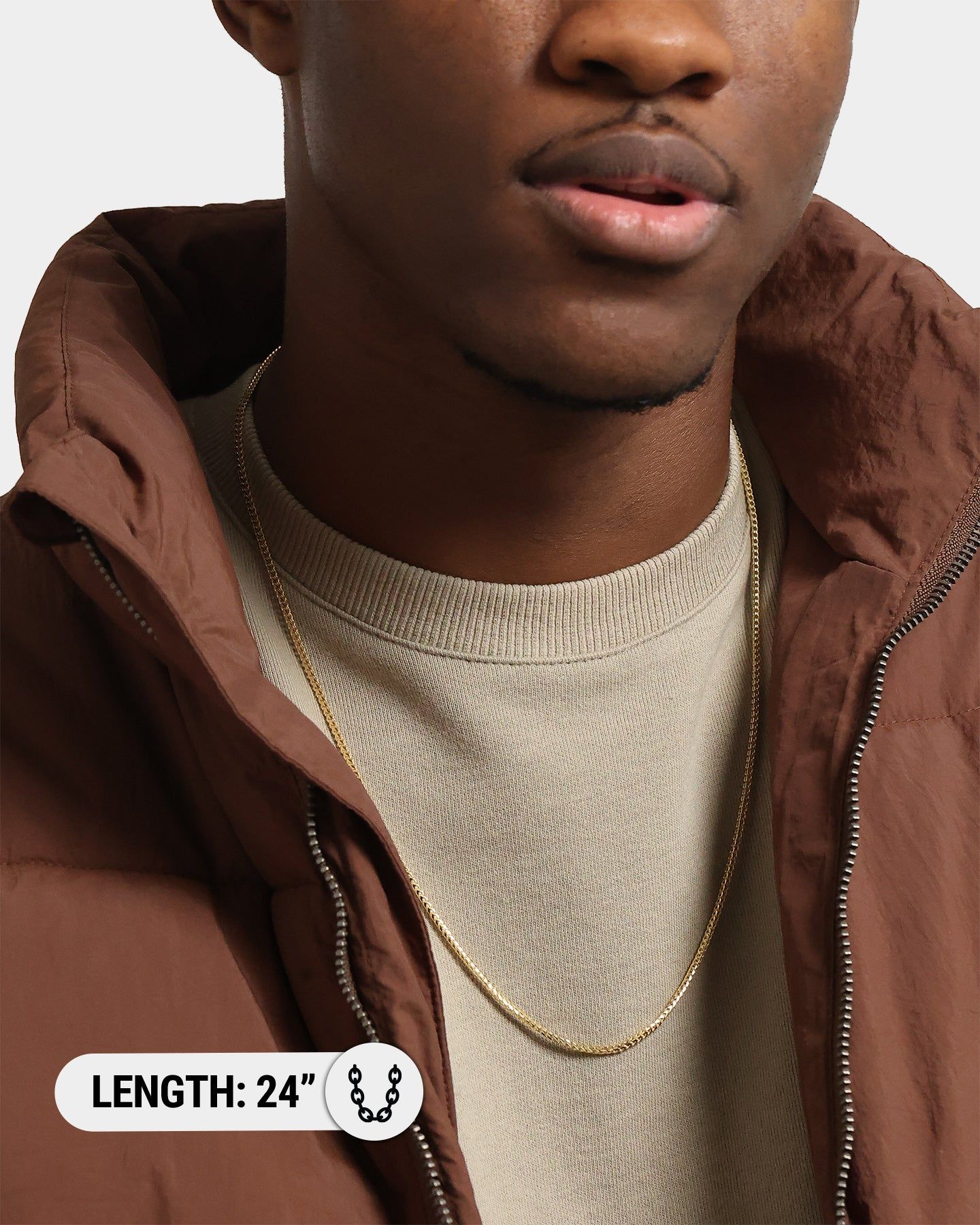 House Of Auric Franco 2.2mm 24" Chain 18k Gold Vermeil sold by Culture Kings product image thumbnail 4