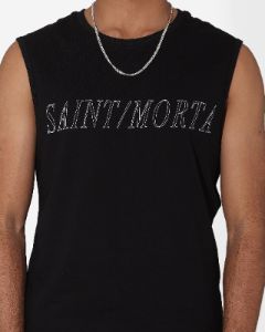 Saint Morta Origins Muscle T-Shirt Black/White sold by Culture Kings