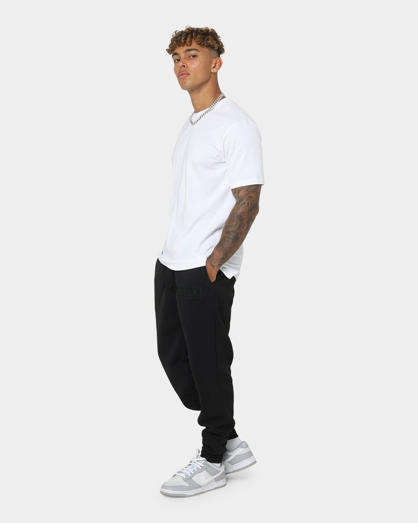 Sik Silk Relaxed Fit Cuffed Joggers Black sold by Culture Kings product image thumbnail 2