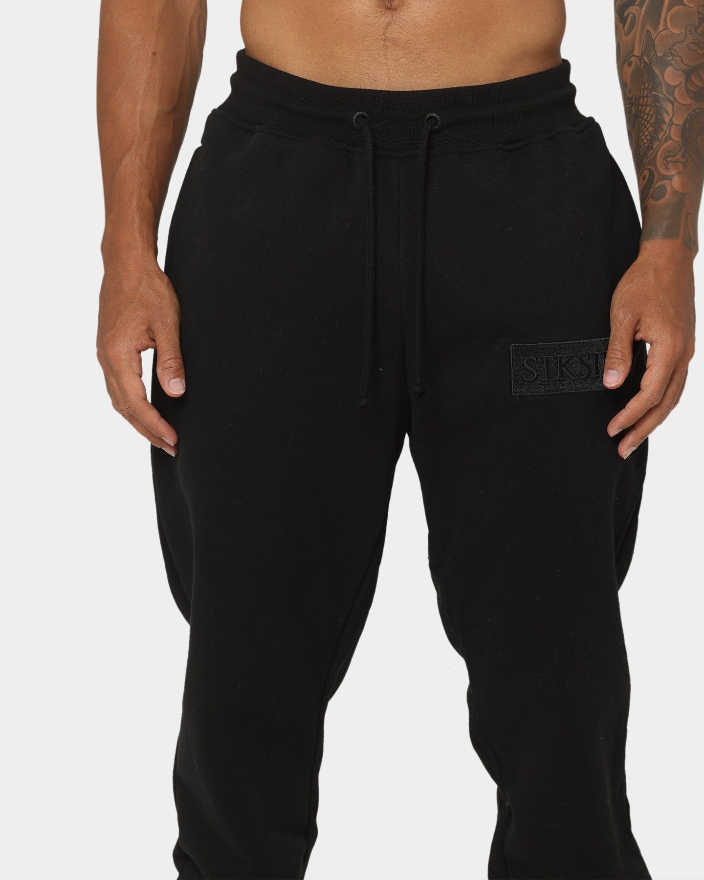 Sik Silk Relaxed Fit Cuffed Joggers Black sold by Culture Kings product image thumbnail 3