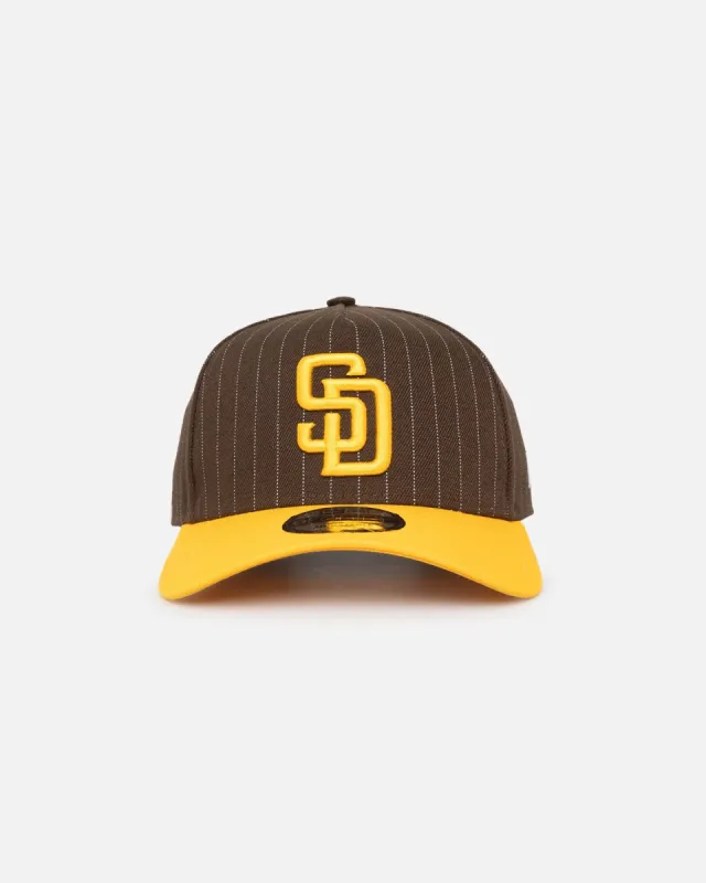 New Era San Diego Padres '2-Tone Pinstripe' 9FORTY A-Frame Snapback Pinstripe sold by Culture Kings
