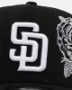 New Era San Diego Padres 'Ornate Rose' 9FORTY A-Frame Snapback Black/White sold by Culture Kings