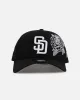 New Era San Diego Padres 'Ornate Rose' 9FORTY A-Frame Snapback Black/White sold by Culture Kings