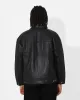 Saint Morta Oversized Leather Trucker Jacket Black sold by Culture Kings