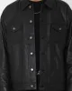 Saint Morta Oversized Leather Trucker Jacket Black sold by Culture Kings