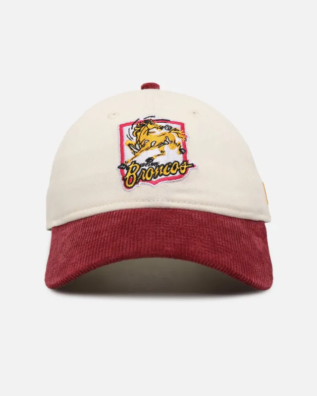 New Era Brisbane Broncos 'NRL Retro Corduroy Logo' 9TWENTY Strapback Chrome White sold by Culture Kings