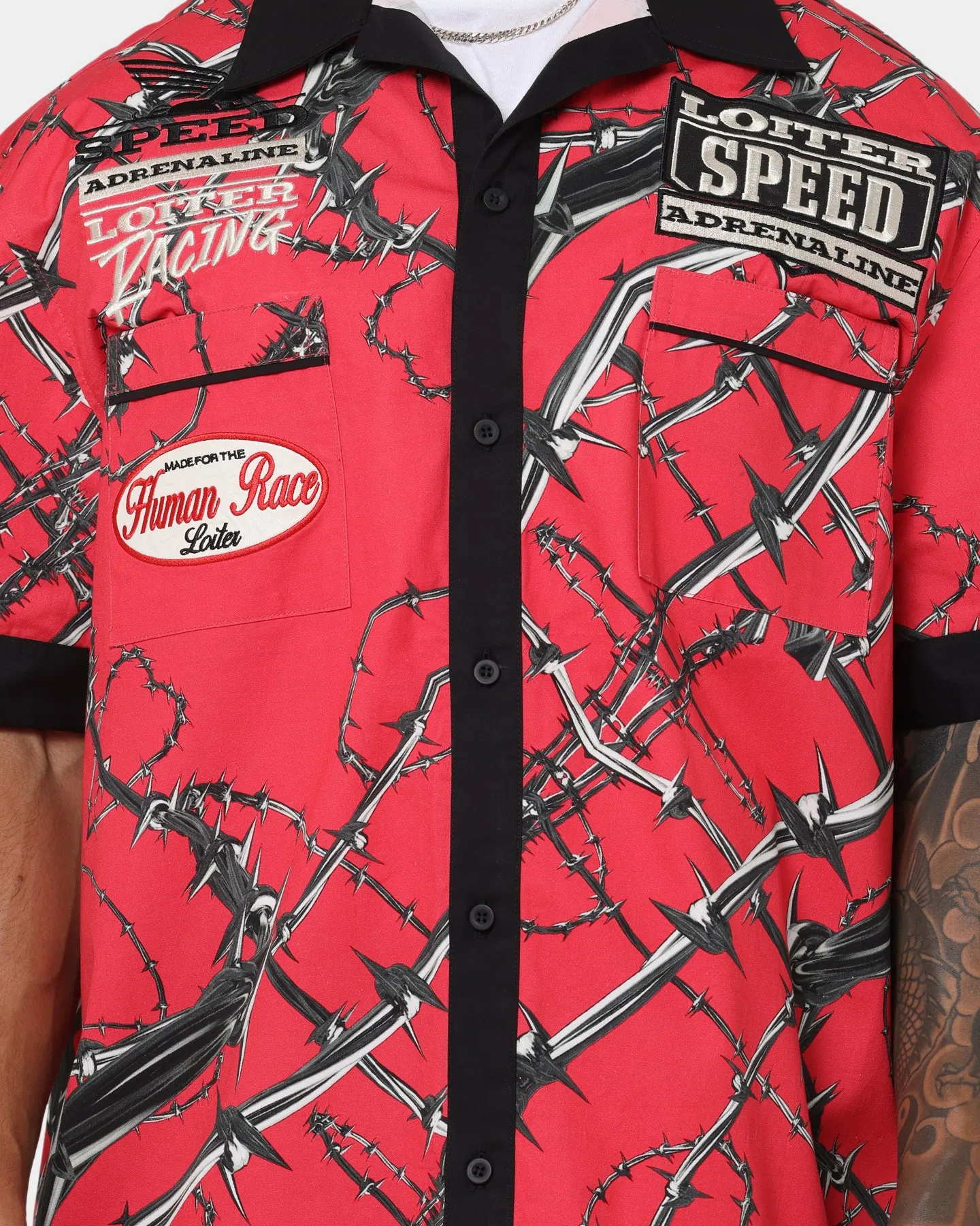 Loiter Daytona Mechanic Button Up Shirt Red sold by Culture Kings product image thumbnail 4
