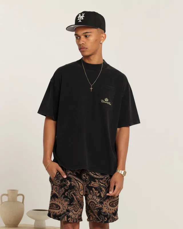 Carre Class Oversized Pocket T-Shirt Washed Black sold by Culture Kings