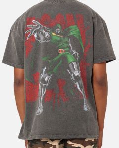 Marvel Doctor Doom Heavyweight Vintage T-Shirt Black Wash sold by Culture Kings