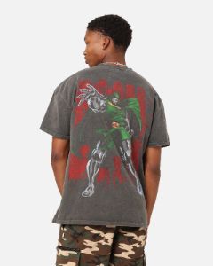 Marvel Doctor Doom Heavyweight Vintage T-Shirt Black Wash sold by Culture Kings