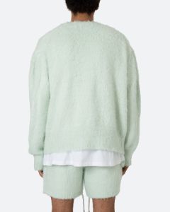 MNML Fuzzy Cardigan Sweater Mint sold by Culture Kings