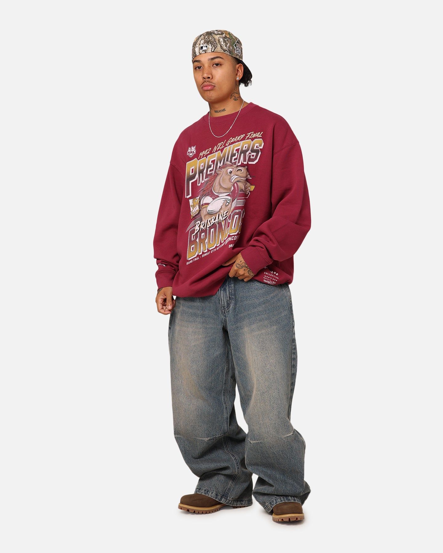 Mitchell & Ness Brisbane Broncos 1992 Grand Final Crewneck Maroon sold by Culture Kings product image thumbnail 2