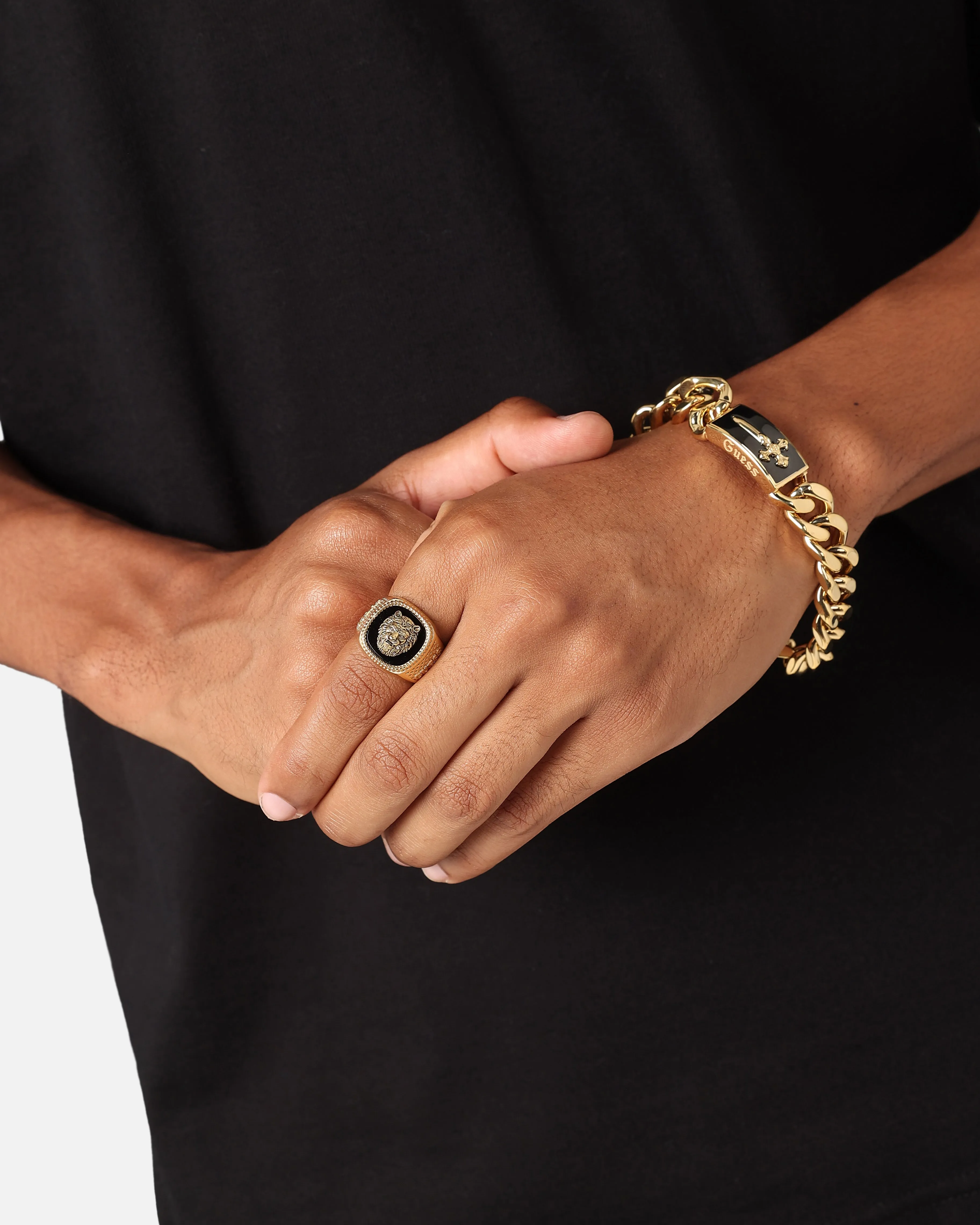 Guess Mainline South Alameda Shield Tag Bracelet Yellow Gold sold by Culture Kings product image thumbnail 3