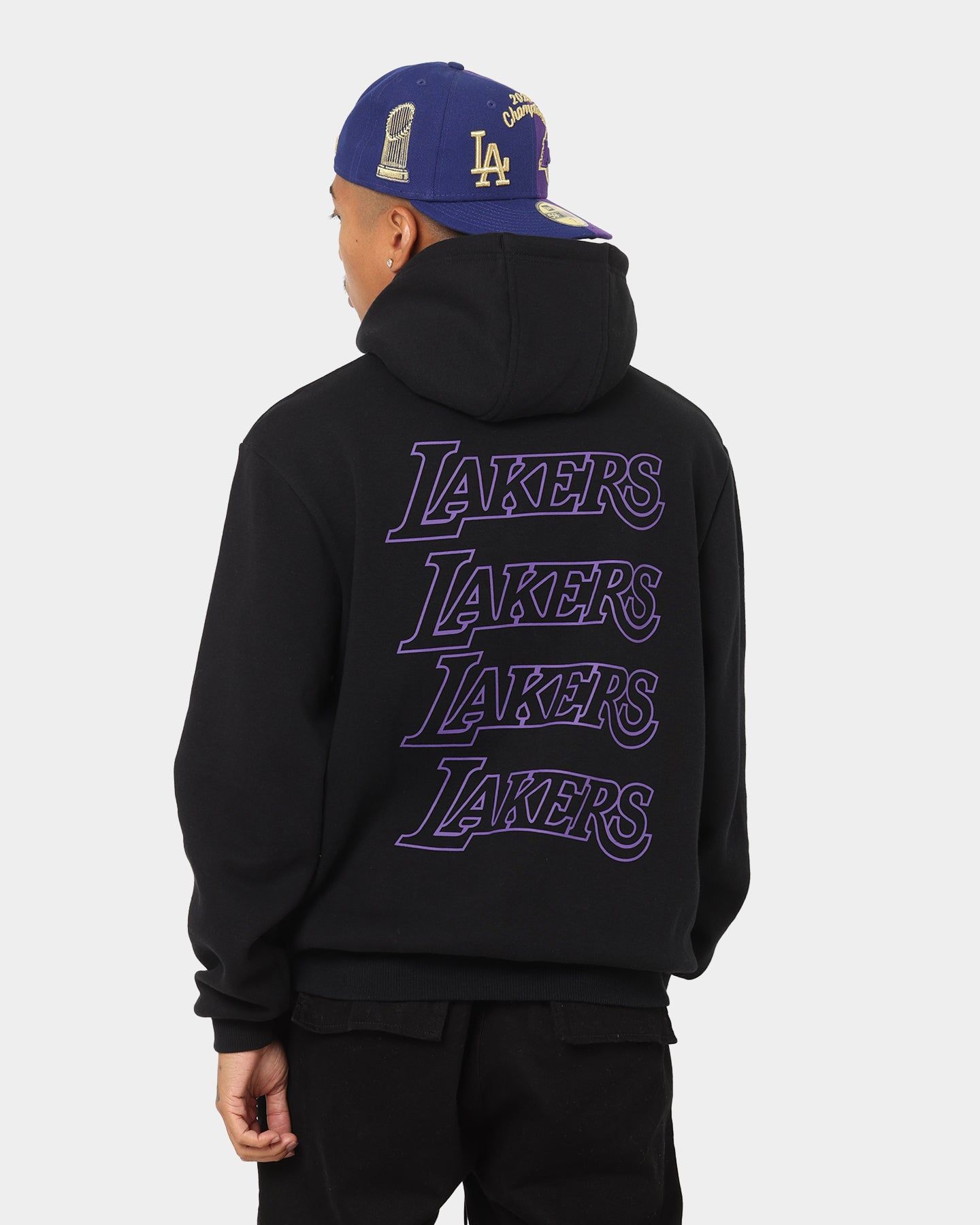 New Era Los Angeles Lakers Black Repeat Hoodie Black sold by Culture Kings
