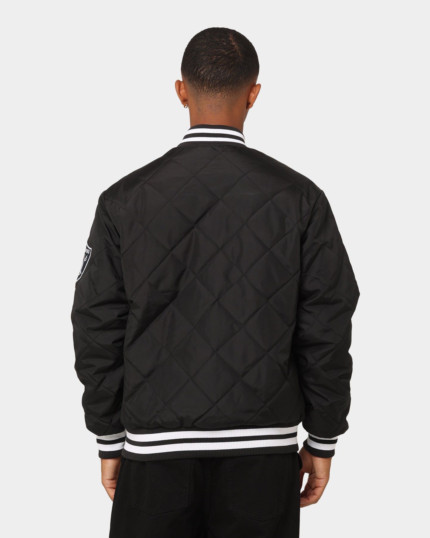 Majestic Athletic Las Vegas Raiders Tonals Quilted Varsity Jacket Black sold by Culture Kings product image thumbnail 4