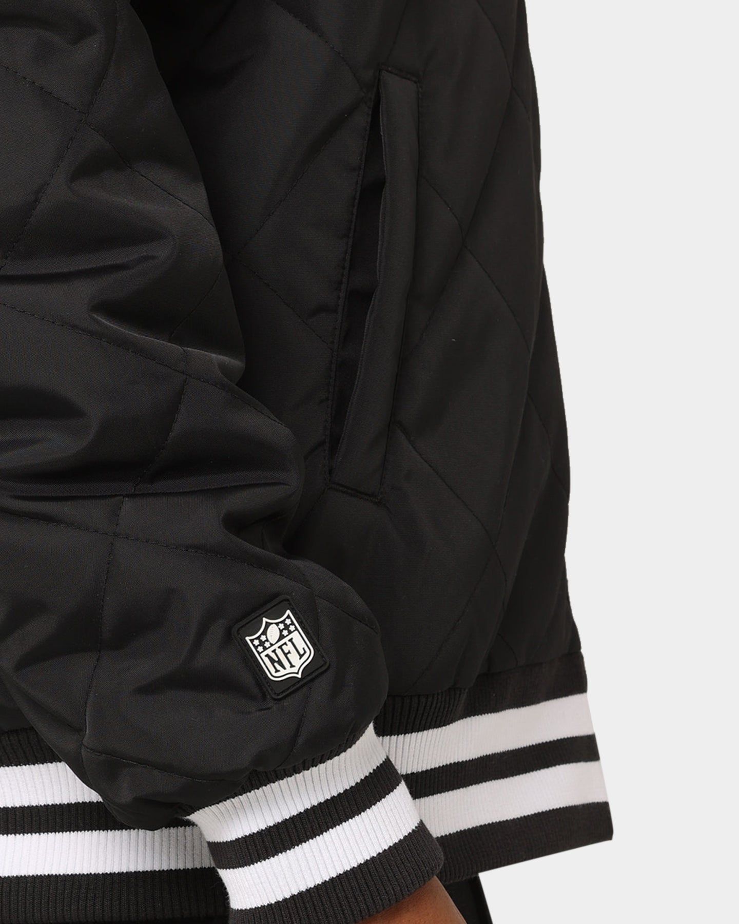 Majestic Athletic Las Vegas Raiders Tonals Quilted Varsity Jacket Black sold by Culture Kings product image thumbnail 7