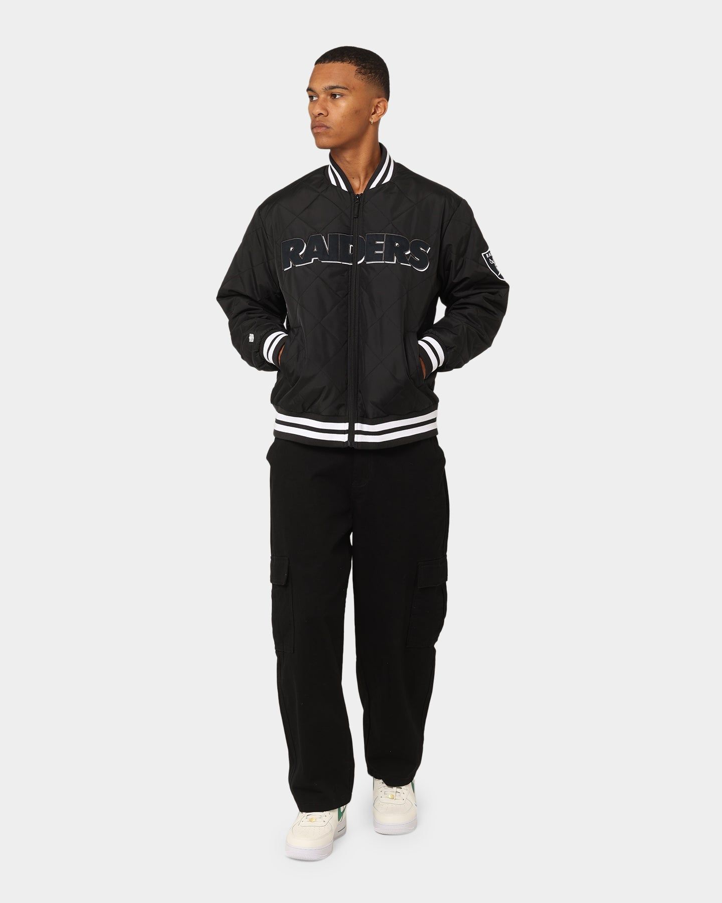 Majestic Athletic Las Vegas Raiders Tonals Quilted Varsity Jacket Black sold by Culture Kings product image thumbnail 2