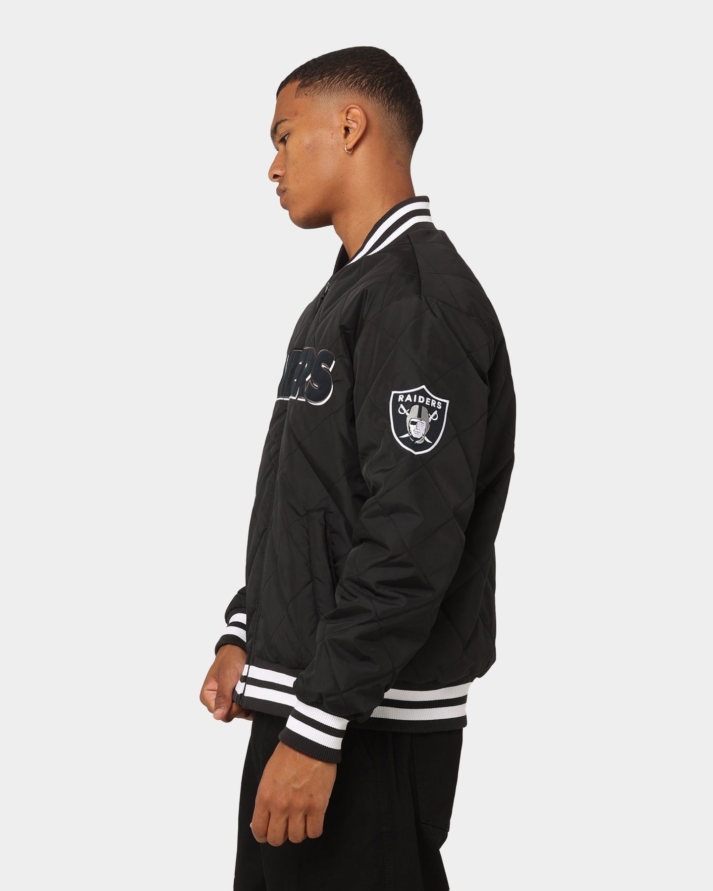 Majestic Athletic Las Vegas Raiders Tonals Quilted Varsity Jacket Black sold by Culture Kings product image thumbnail 6