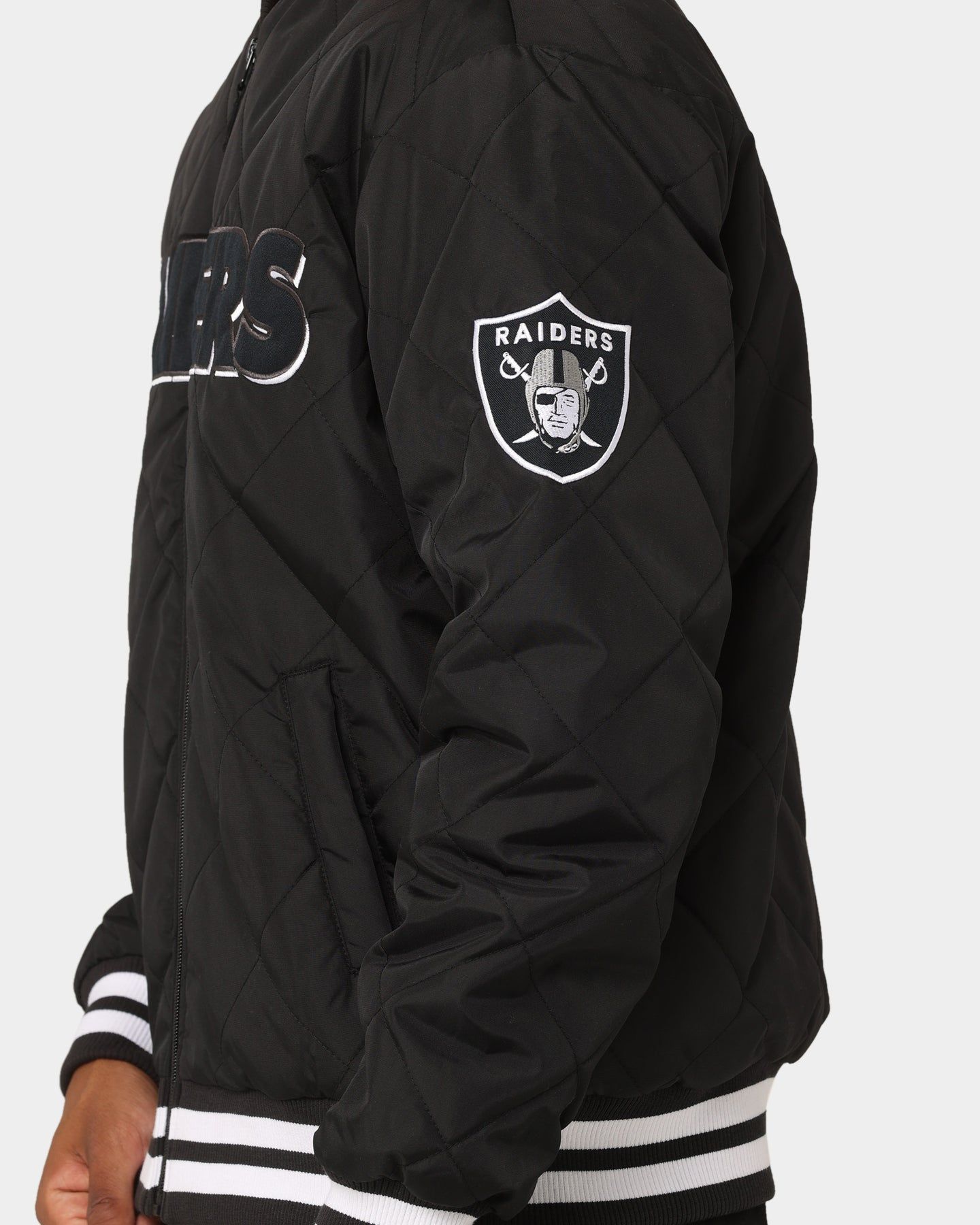 Majestic Athletic Las Vegas Raiders Tonals Quilted Varsity Jacket Black sold by Culture Kings product image thumbnail 8