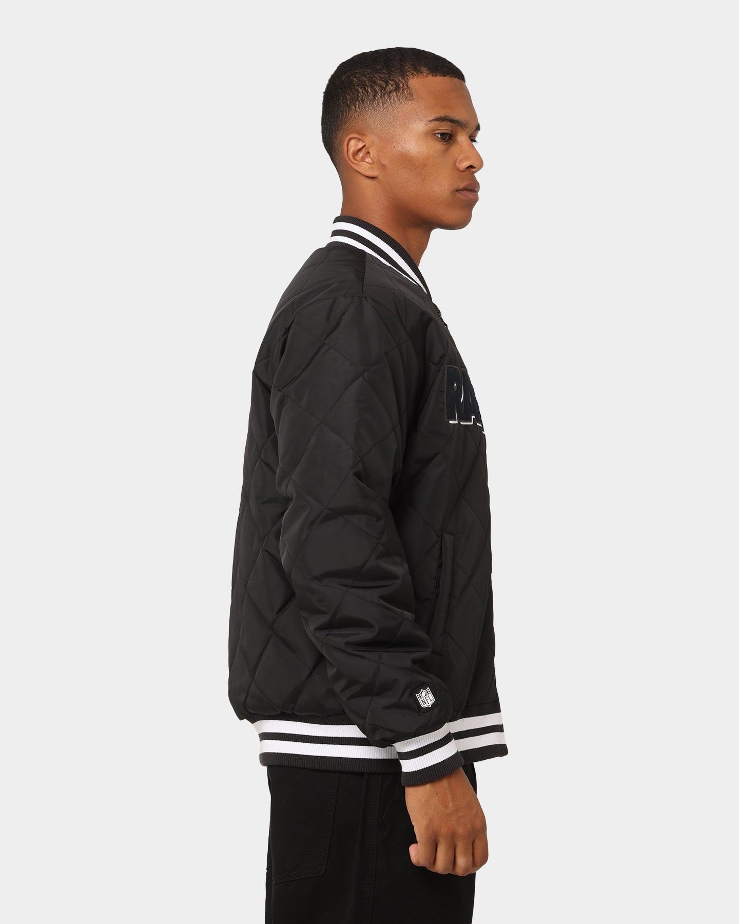 Majestic Athletic Las Vegas Raiders Tonals Quilted Varsity Jacket Black sold by Culture Kings product image thumbnail 5