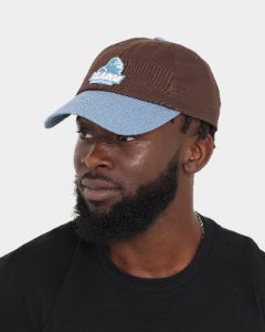 XLARGE Slanted Logo Snapback Brown/Navy sold by Culture Kings