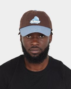 XLARGE Slanted Logo Snapback Brown/Navy sold by Culture Kings