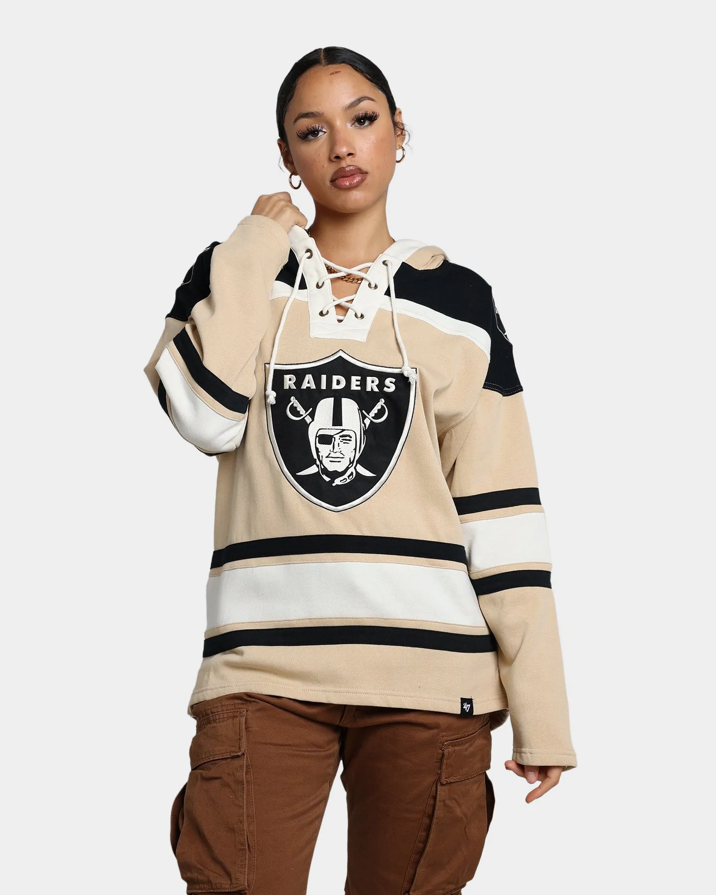 47 Brand Las Vegas Raiders Superior Lacer Hoodie Khaki sold by Culture Kings