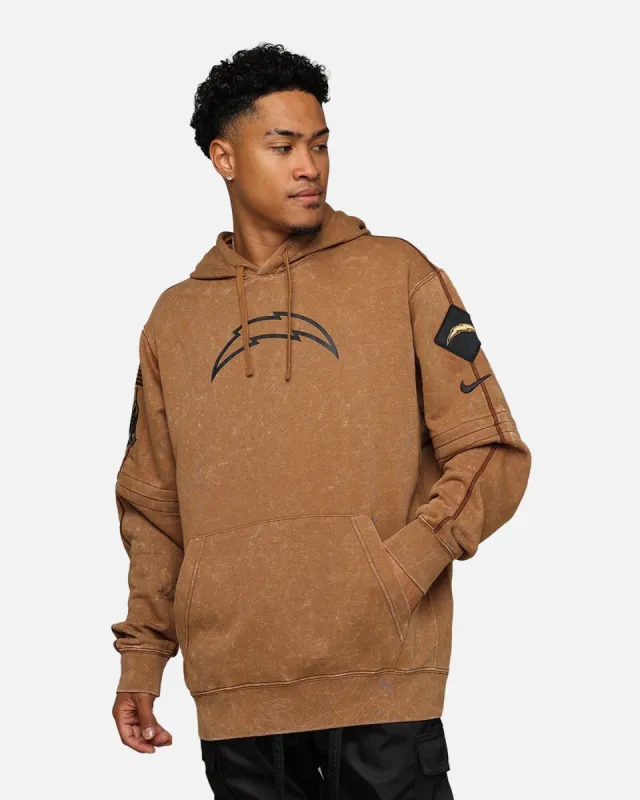 Nike Los Angeles Chargers 'Salute To Service' Pullover Hoodie Ale Brown/Caca sold by Culture Kings