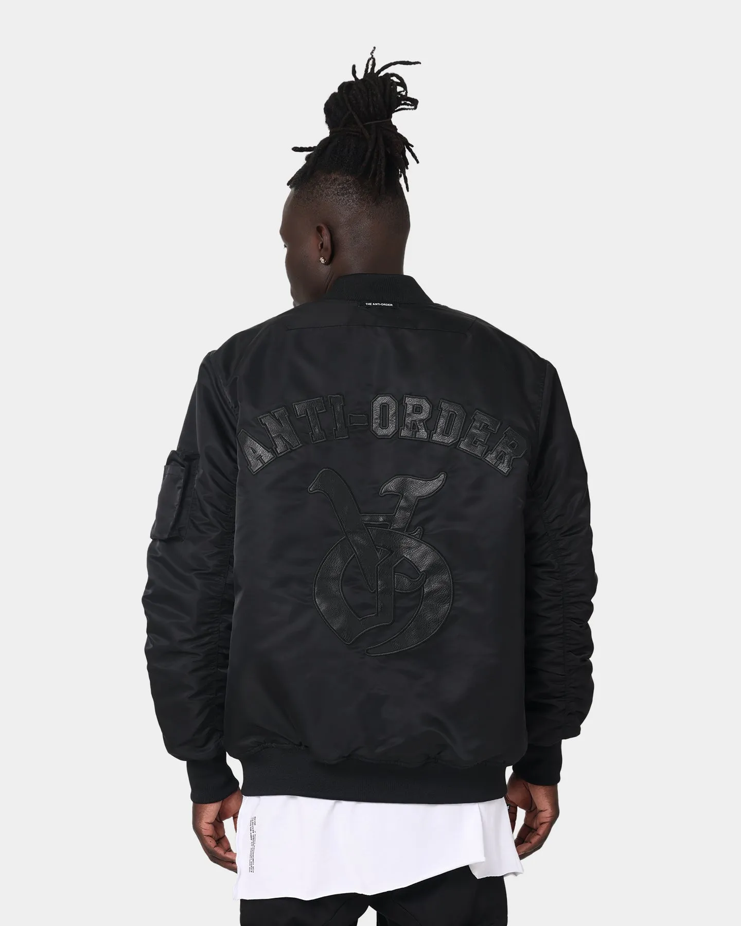 The Anti Order Antidote Oversized Bomber Jacket Black/Black sold by Culture Kings