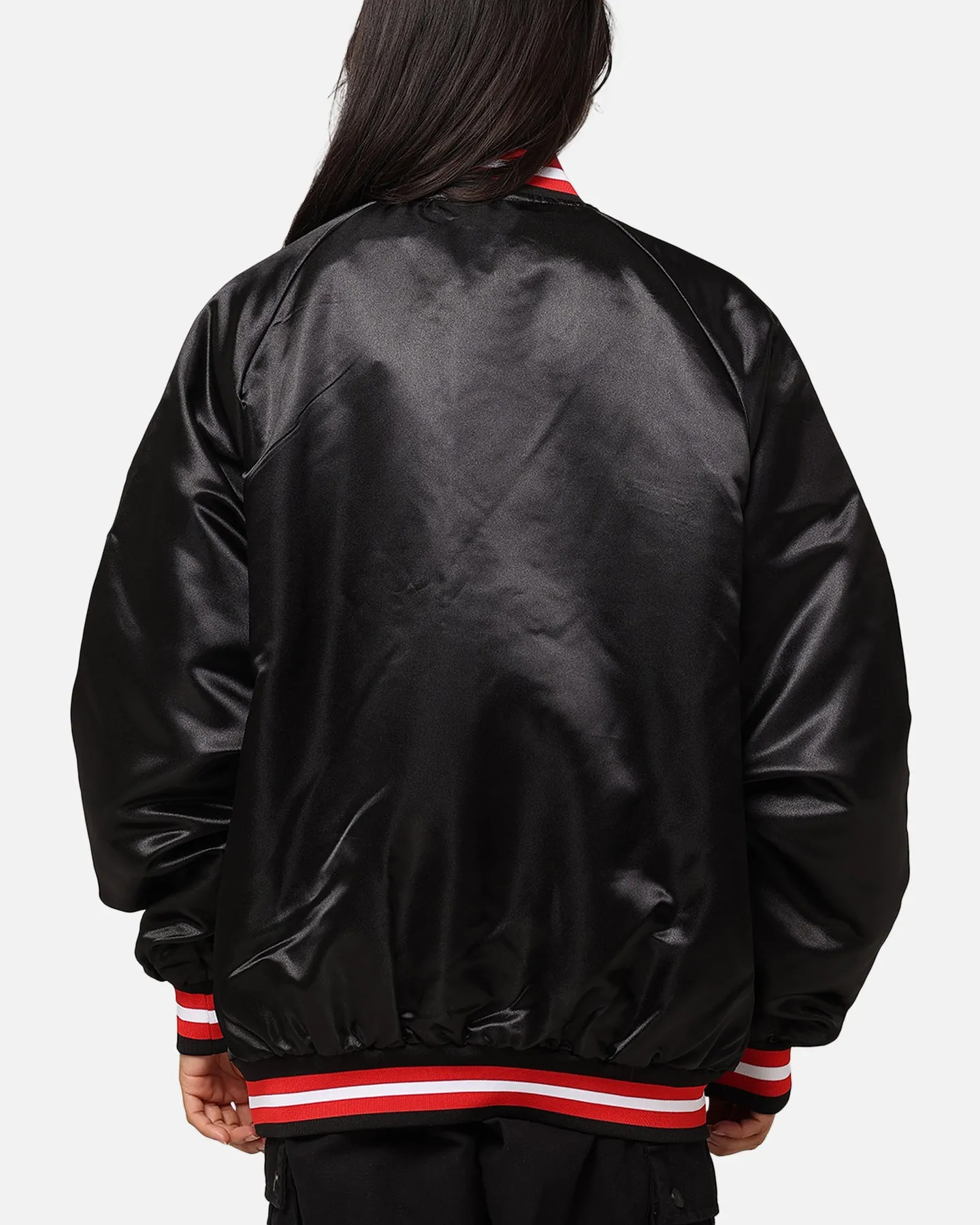 Mitchell & Ness Chicago Bulls Lightweight Satin Jacket Black sold by Culture Kings product image thumbnail 3