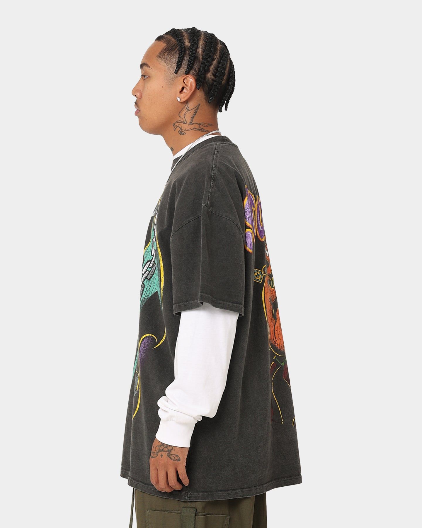 Goat Crew X Cartoon Network Green Ghost Heavyweight Vintage T-Shirt Black Wash sold by Culture Kings product image thumbnail 7