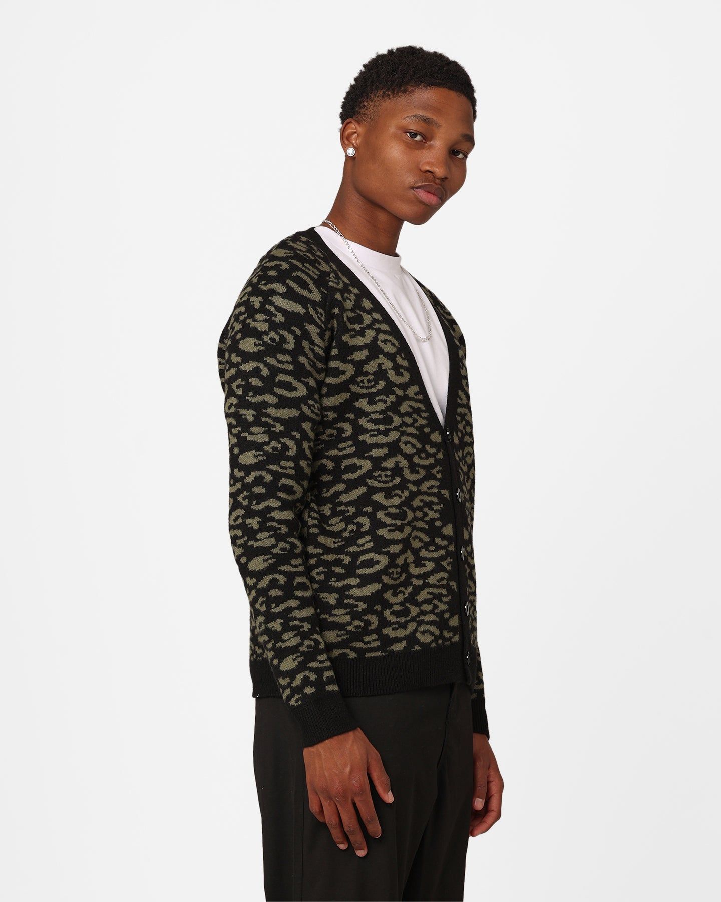 XXIII Thiago Leopard Cardigan Khaki/Black sold by Culture Kings product image thumbnail 5