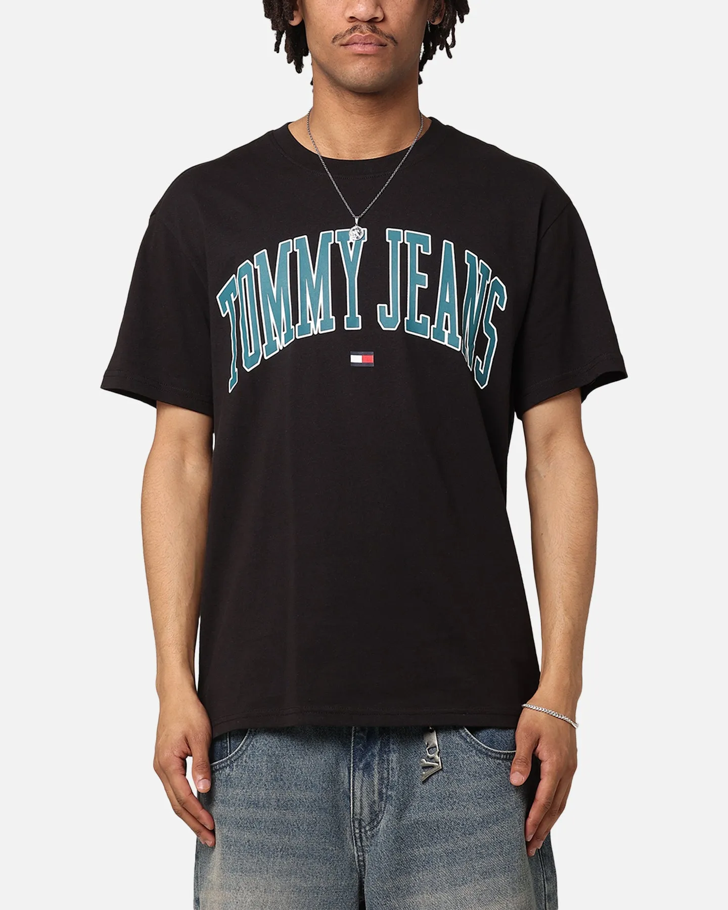 Tommy Jeans TJM Reg Popcolour Varsity T-Shirt Black sold by Culture Kings