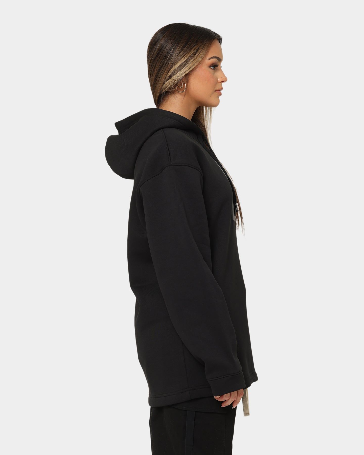 Calvin Klein Women's Woven Label Oversized Hoodie Ck Black/Bright White sold by Culture Kings product image thumbnail 5