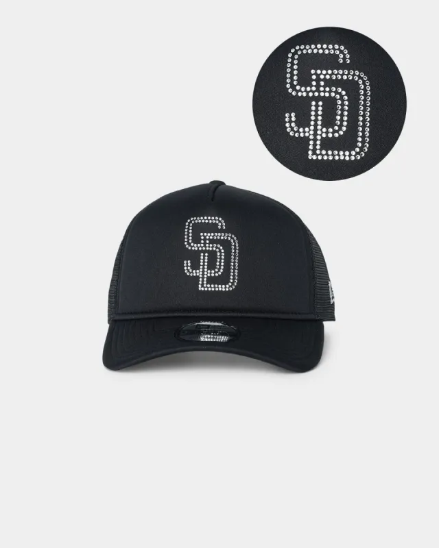New Era San Diego Padres 'Rhinestone' 9FORTY A-Frame Trucker Snapback Rhinestone sold by Culture Kings