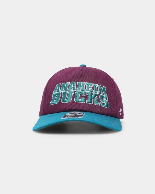 47 Brand Anaheim Ducks 'Ducks' Script Nantasket Captain Snapback Plum sold by Culture Kings