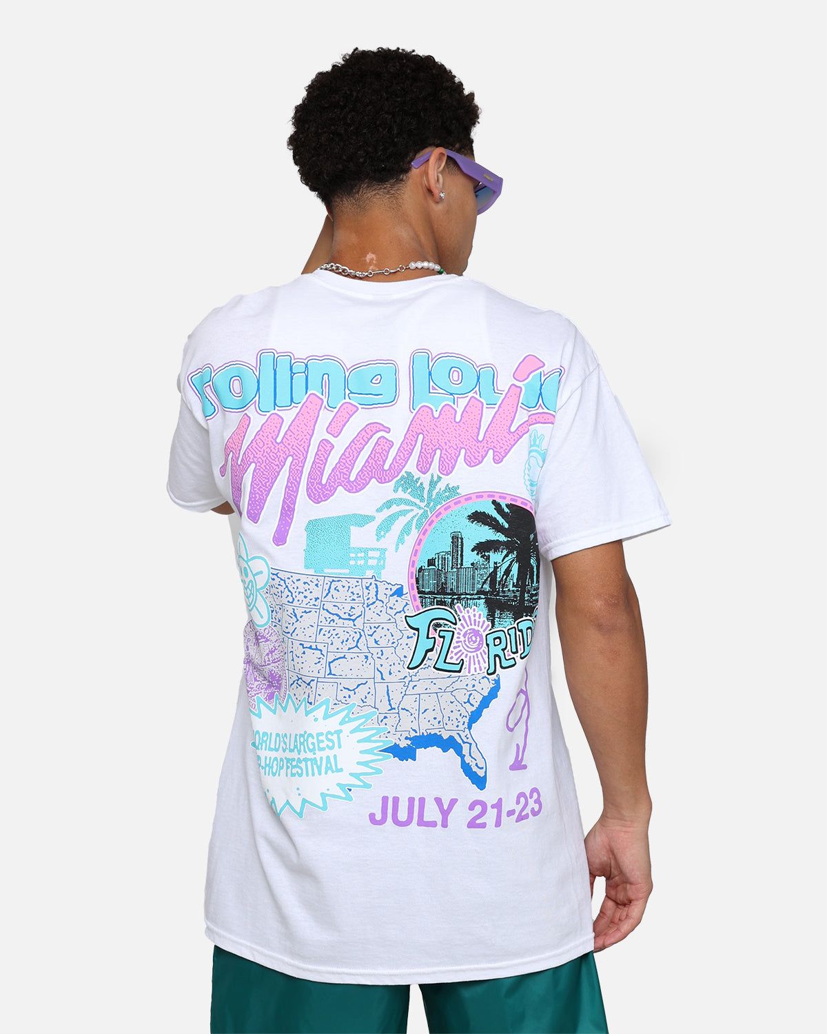 Rolling Loud Miami '23 Pocket Print T-Shirt White sold by Culture Kings