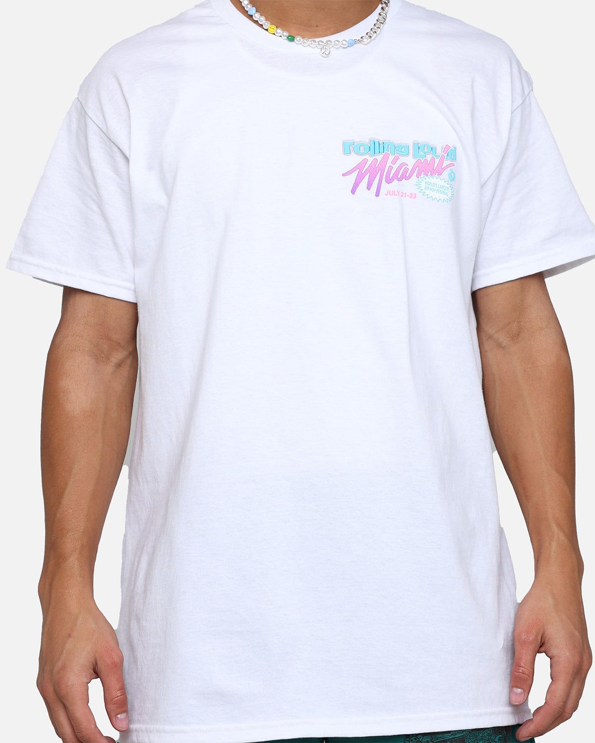 Rolling Loud Miami '23 Pocket Print T-Shirt White sold by Culture Kings product image thumbnail 4