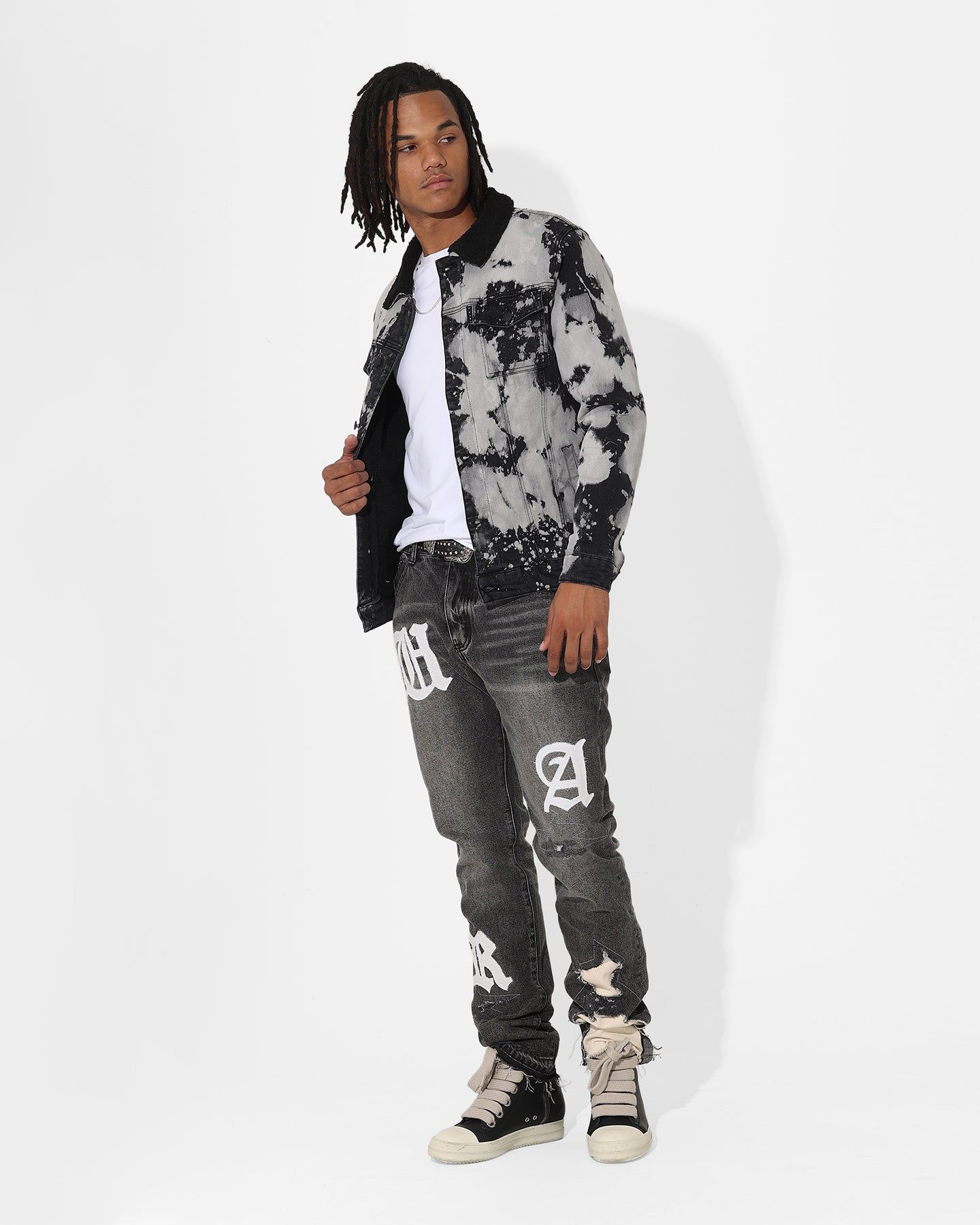 Saint Morta Splat Sherpa Jacket Black/Grey sold by Culture Kings product image thumbnail 2