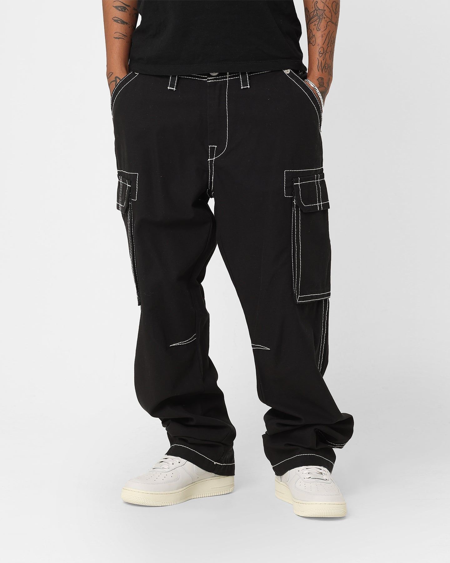 True Religion Big T Classic Cargo Pants Jet Black sold by Culture Kings