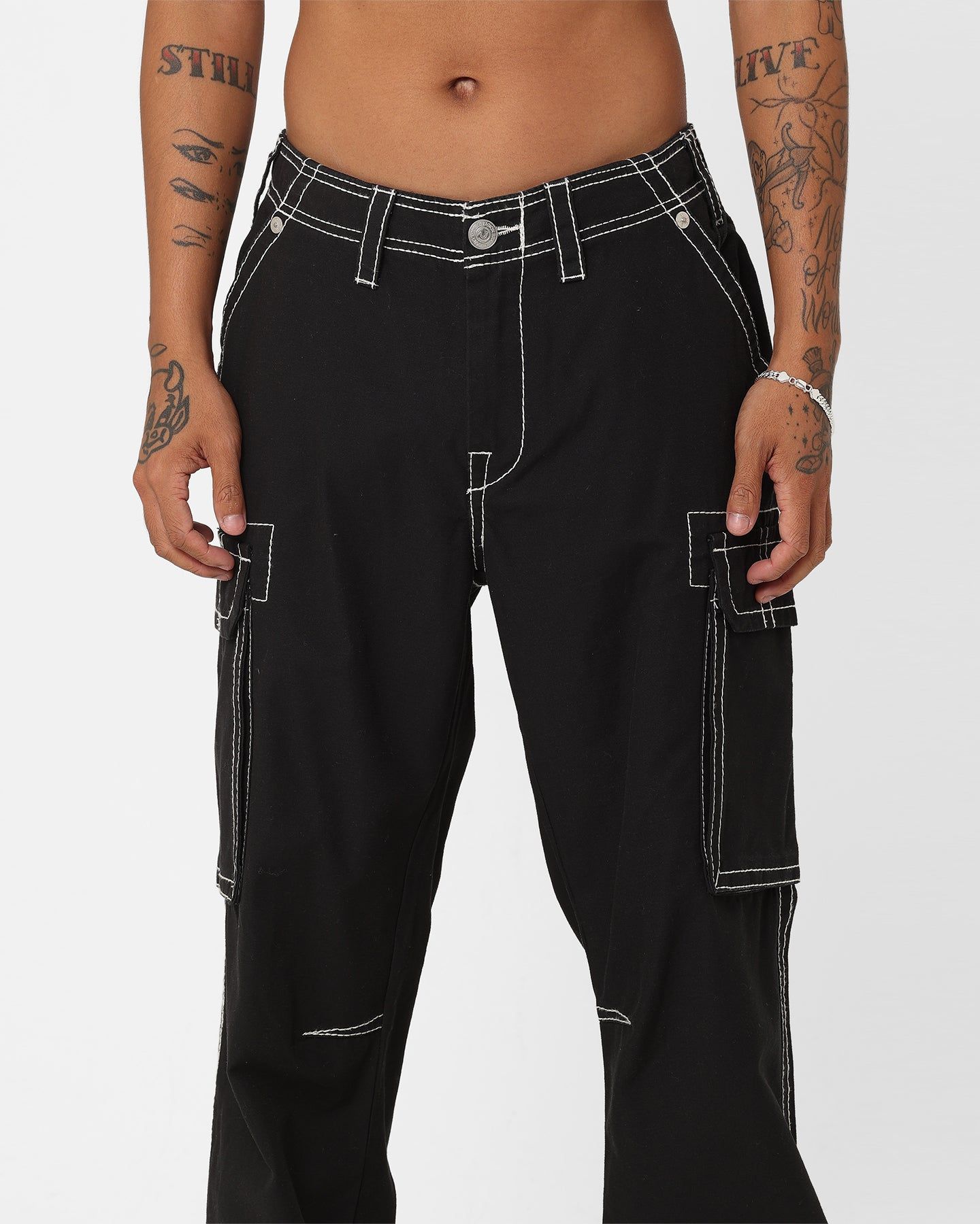 True Religion Big T Classic Cargo Pants Jet Black sold by Culture Kings product image thumbnail 7