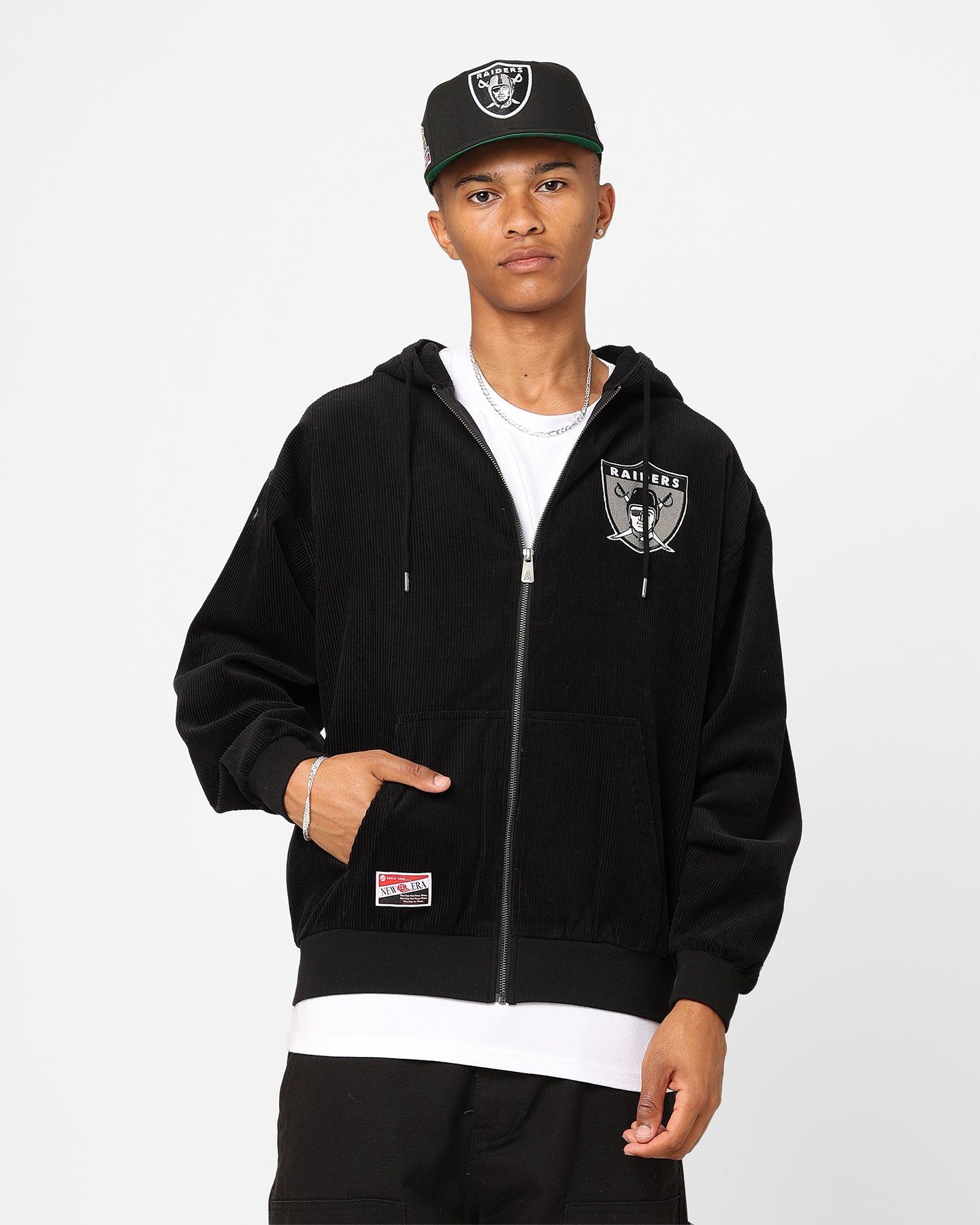 New Era Oakland Raiders Oversized Zip Hoodie Black sold by Culture Kings