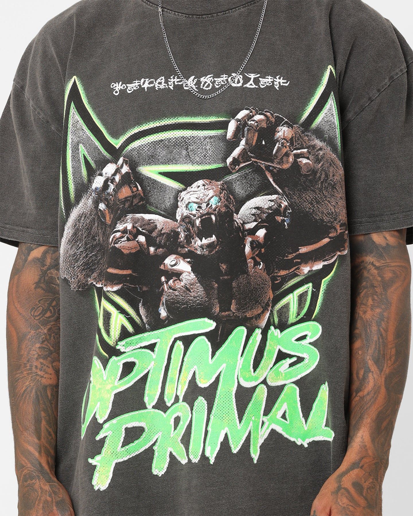 Goat Crew X Transformers Optimus Primal Heavyweight Vintage T-Shirt Black Wash sold by Culture Kings product image thumbnail 4