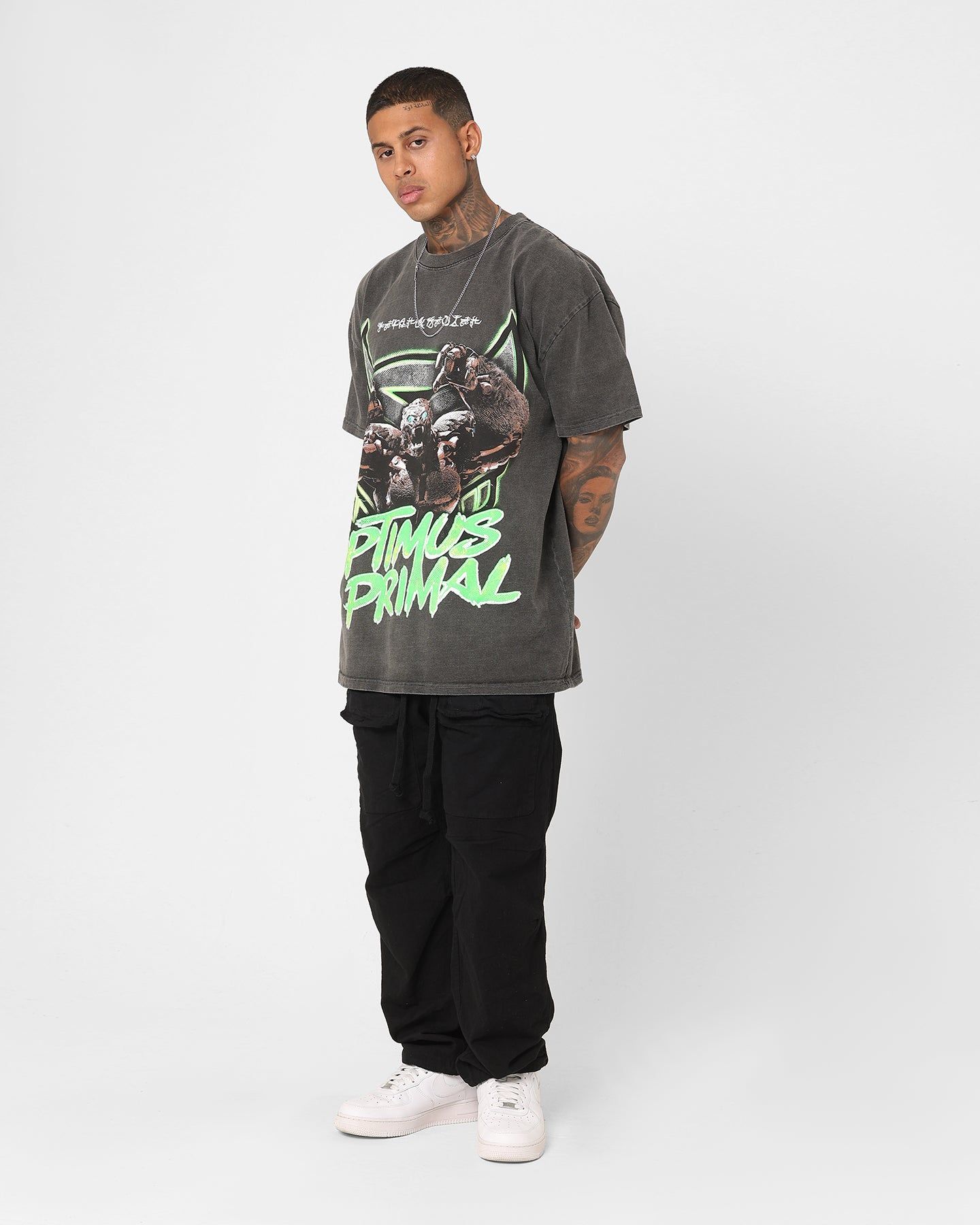 Goat Crew X Transformers Optimus Primal Heavyweight Vintage T-Shirt Black Wash sold by Culture Kings product image thumbnail 3