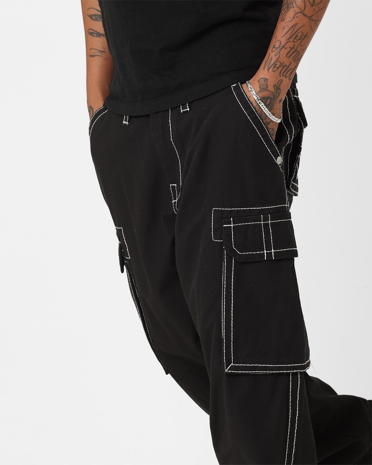 True Religion Big T Classic Cargo Pants Jet Black sold by Culture Kings product image thumbnail 4