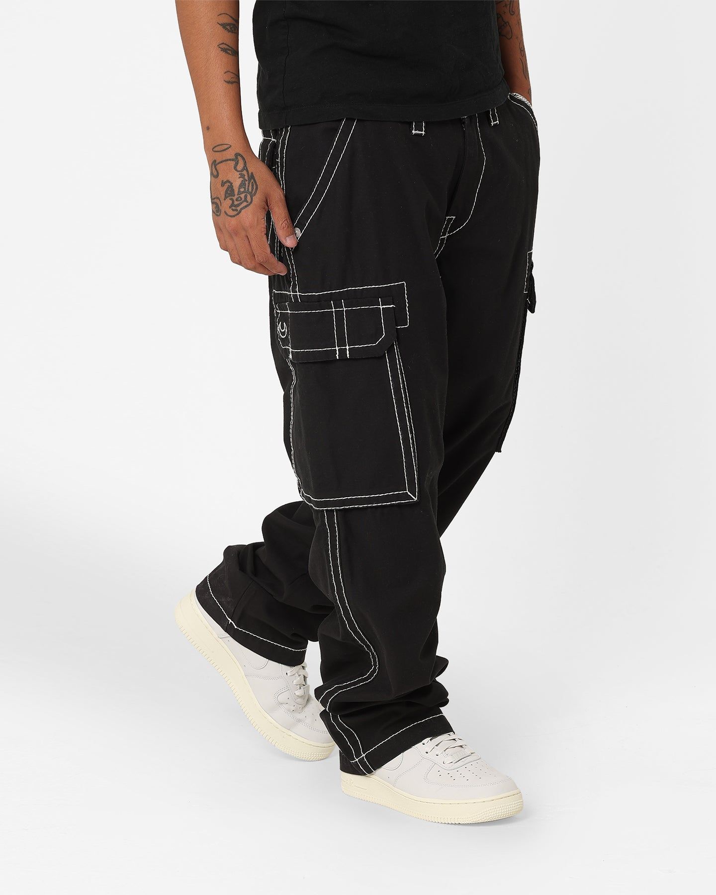 True Religion Big T Classic Cargo Pants Jet Black sold by Culture Kings product image thumbnail 5