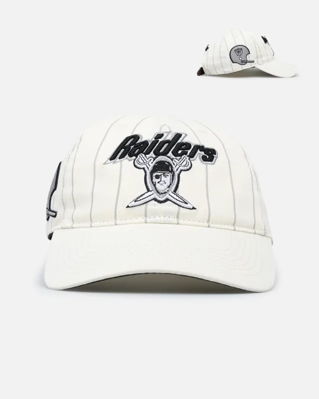 Pro Standard Las Vegas Raiders Pinstripe Dad Hat Strapback Eggshell/Yellow sold by Culture Kings