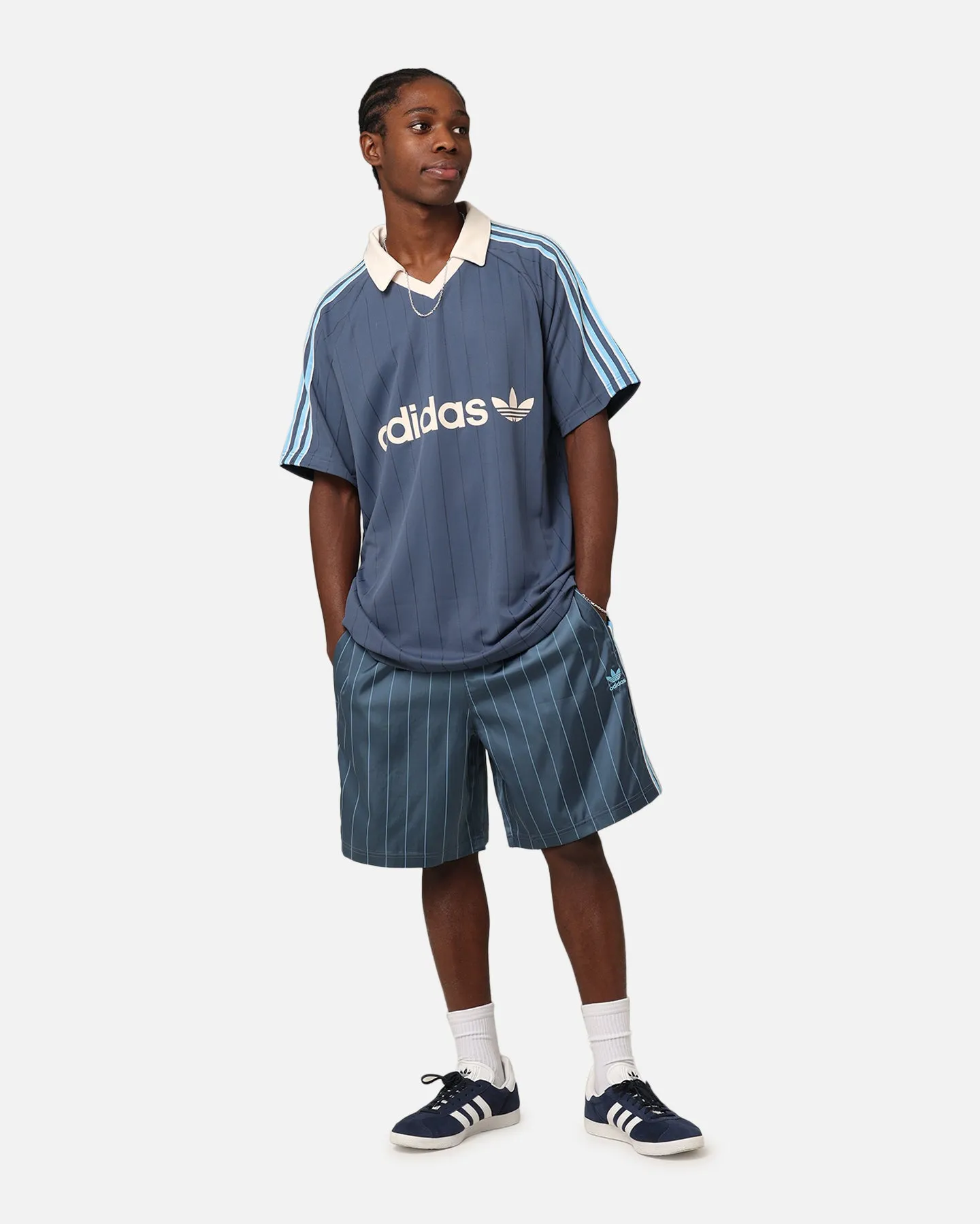 Adidas Pinstripe Sprinter Shorts Preloved Ink | Parallel