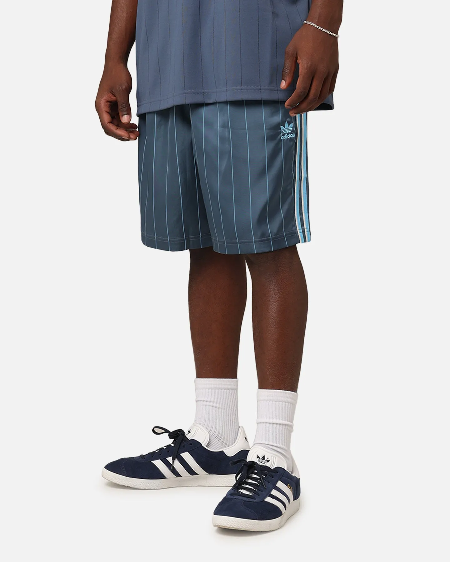 Adidas Pinstripe Sprinter Shorts Preloved Ink sold by Culture Kings