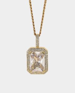 Saint Morta Iced Jewelled Pendant Iced Gold sold by Culture Kings